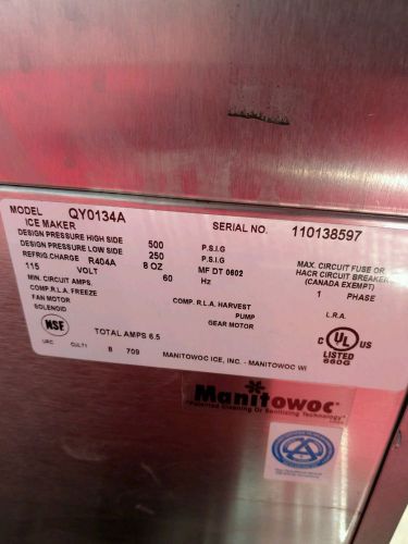 MANITOWOC 132LB NEO SERIES UNDERCOUNTER FULL DICE ICE MACHINE - AIR - UD-0140A