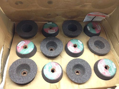 SAIT UNITED ABRASIVES TYPE 11 4&#034; DIAMETER CUP WHEELS 26002 NEW NIB LOT OF 12