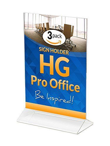 Double Sided Thick Acrylic Sign Holder, Ad Frame 8.5 x 11, Marketing Display of