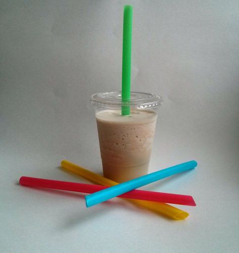 Clear Plastic Clear Cups Flat Lids Straws Coffee Smoothie Tea 50 Sets 16 oz