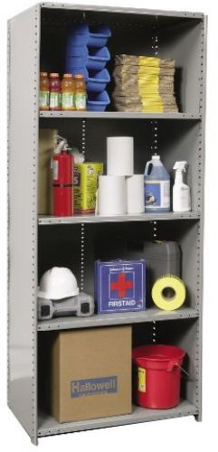 Hallowell 5720-12hg heavy-duty closed hi-tech shelving starter unit with 5 gray for sale