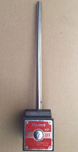 Starrett No. 657 Mag Base w/ 7&#034; Post Machinist Tool