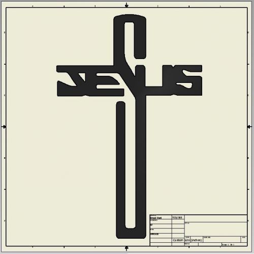 DXF File ( Jesus Cross ) BEST SELLER!!