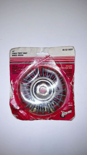 New Milwaukee 4&#034; Cable Twist Knot Wire Wheel Brush 48-52-5020 Stainless Steel