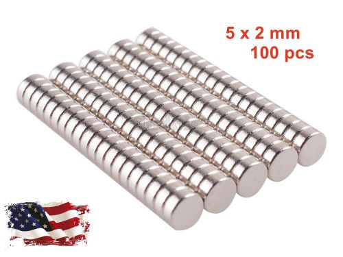 100pcs  5 mm x 2 mm Super Strong Disc Magnets Rare Earth Neodymium Magnet N35