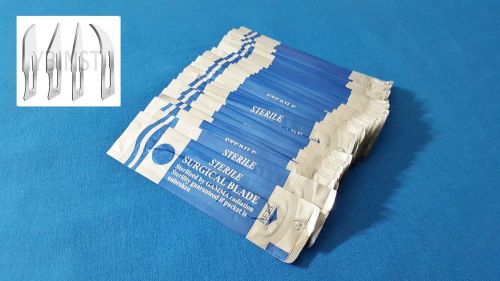 LOT OF 100 PCS CARBON STEEL STERILE SURGICAL SCALPEL BLADES #10 #10A #11 #12