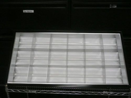 (lot of 12 ) Lithonia Lighting Silver 3 Light Linear Flush Mount  Fluorescent Fi