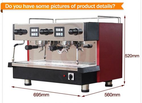 Electric Italy espresso coffee maker commercial double group 11L CE 220 240V