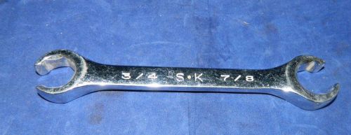 S-K  F2428 open end FRACTIONAL FLARE NUT WRENCH 3/4&#034; X 7/8&#034; USA Made   A099