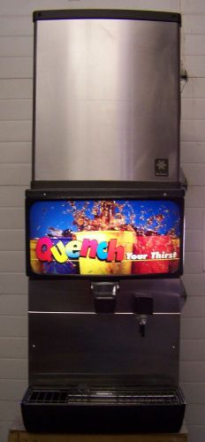 Nice used qy0424a manitowoc ice machine with a   mii-150 servend dispenser for sale