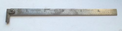 Vintage Craftsman No. 10 6&#034; Narrow Hook End Rule 1/32 &amp; 1/64 Grad.