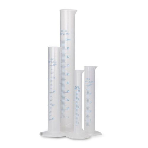 Pixnor Measuring Cylinder Graduated Cylinder Lab Test Tube Set of 4