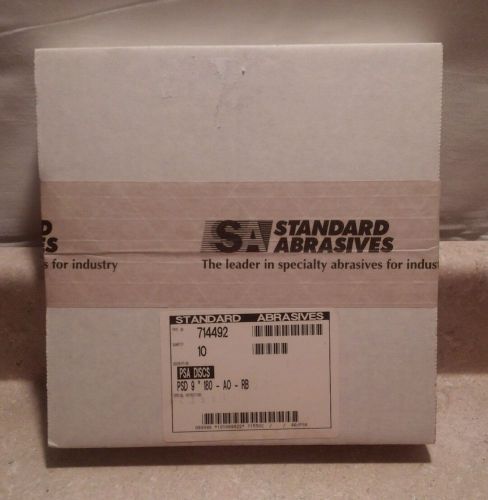 Standard Abrasives PSA Discs PSD 9*180 A/O-RB QTY 10  USA.                    5b