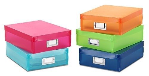5 Pcs File Holder Document Box Storage Rack Set Office Magazine Set Colors Store