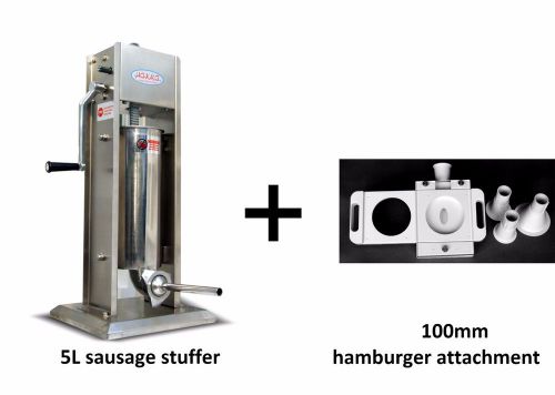5L/11LB Vertical 2Speed Stainless Steel Meat Press Filler With Burger Attachment