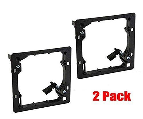 iMBAPrice® Dual Gang (2-Gang) Low Voltage Mounting Bracket - Black (Pack of 2)