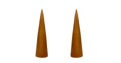 Solid Wood Ring Display Cones, Set of Two, 6 inch