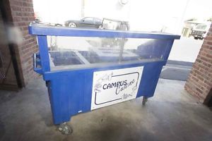 Lot of 5 food cart on wheels (3) cambro,1 w sneeze guard, (2) carlisle for sale