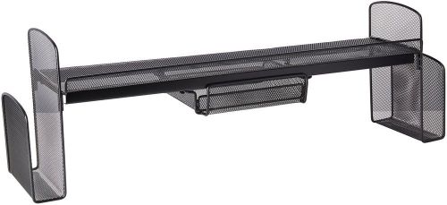 Safco Products 3604BL Onyx Mesh Off-Surface Desk Riser with Drawer 31 1/2&#034;W B...