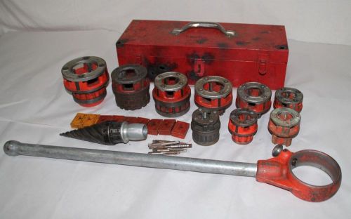 Ridgid pipe threader handheld 12-r dies in snap on tool box tooling thread for sale