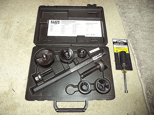 Klein tools knockout punch set with wrench 9 piece 53732-sen for sale