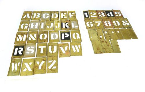 2&#034; Brass Marking Lettering Stencil Set w Adjustable Feature NSN 7520-00-298-7044