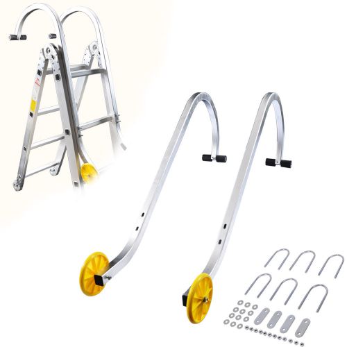 Yellow Roof Hook Kit Extension Ladder Universal Fit Wheels Fixings Aluminium CE