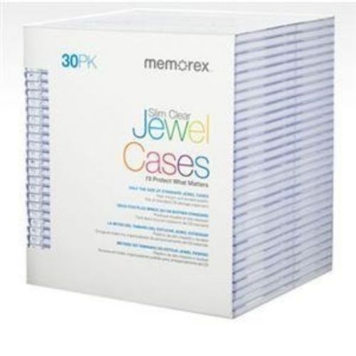 Memorex Clear Slim Jewel Cases, 30 Pack