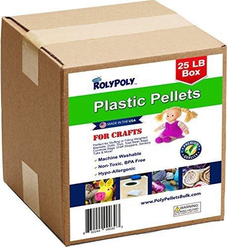 Marktiva poly pellets bulk for weighted blankets, bean bags bulk box (25 pounds) for sale