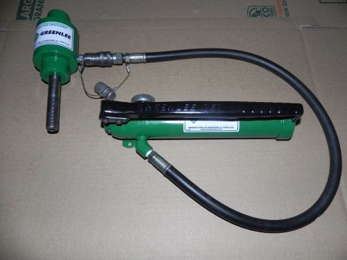 GREENLEE 767 HYDRAULIC HAND PUMP WITH GREENLEE 746 RAM.NICE 7310,7304,800,1725