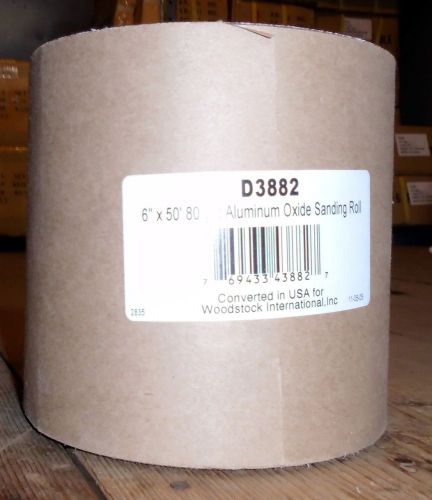 Woodstock d3882 6&#034; x 50&#039; 80 grit aluminum oxide sanding roll for sale