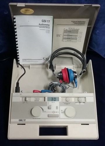 Grason-Stadler GSI 17 Audiometer Telephonics TDH-39P Head Phones Set Welch