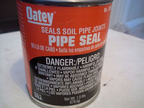 OATEY PIPE SEAL 30614 SEALS SOIL PIPE JOINTS MADE IN USA 1.5  POUND CAN