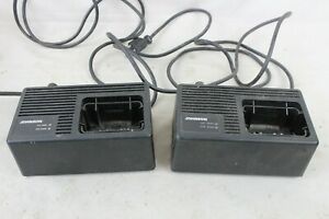 2 Vintage EF Johnson Rapid Charger Portable CB Radio Battery Charger 2395800376