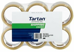 Tartan Shipping Packaging Tape, 1.88Inches x 109.36 yard, 6 Rolls (3710L-6)