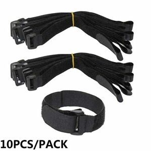 10 PC 2*50cm Reusable Fastening Bike Tie Nylon Hook &amp; Loop Durable Multil