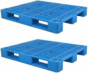 APOLLOLIFT 2PCS Rackable Plastic Pallet 4 Way Entry Static Load 11000Lbs Cap.