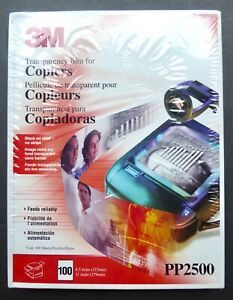 New Sealed 3M PP2500 Transparency Film for Copier 100 sheets 8.5 x 11