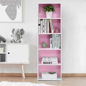 52 Inch 5-tier Reversible Color Open Shelf Bookcase
