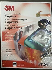 3M transparency film for copiers High Temperature PP2950 100 Sheets NEW