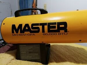 MASTER MH-60V-GFA-A 40/50/60,000 BTU Propane Forced Air Torpedo Heater