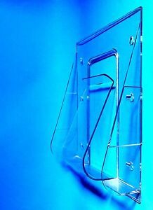 Acrylic File Holder Wall Paper Organizer 12” Deflect-O Vtg Mid Century