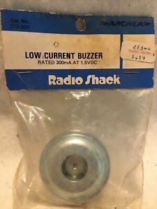 NOS Radio Shack Archer 273-004 Low Current Buzzer 1.5 Volts DC New Sealed