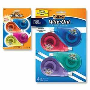 BIC Wite-Out Brand EZ Correct Correction Tape, White, Fast, Clean &amp; Easy To Use,