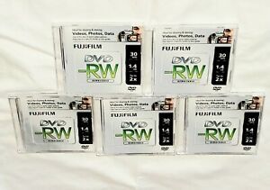 Fujifilm 1.4GB 30Min Mini DVD-RW for Camcorder 5 PCS,Videos NEW SEALED. No box