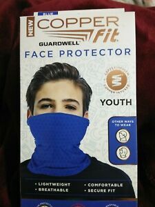Copper Fit Guardwell Face Protector Blue Youth New