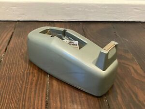 Vintage Metal 3M Scotch Tape Desk Dispenser Industrial C-20 Green Mid Century