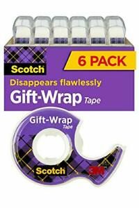 Scotch Gift Wrap Tape, 6 Rolls, the Go-To Tape for 6 Count, Original Version