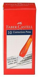 Faber Castell White Correction Pen - Pack of 10 White - Free Shipping Worldwide
