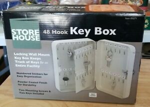 Store House 48 Hook Key Box Two Mount Screws &amp; Two Key Included New - Open Box